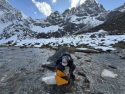 Surber sampling in the river